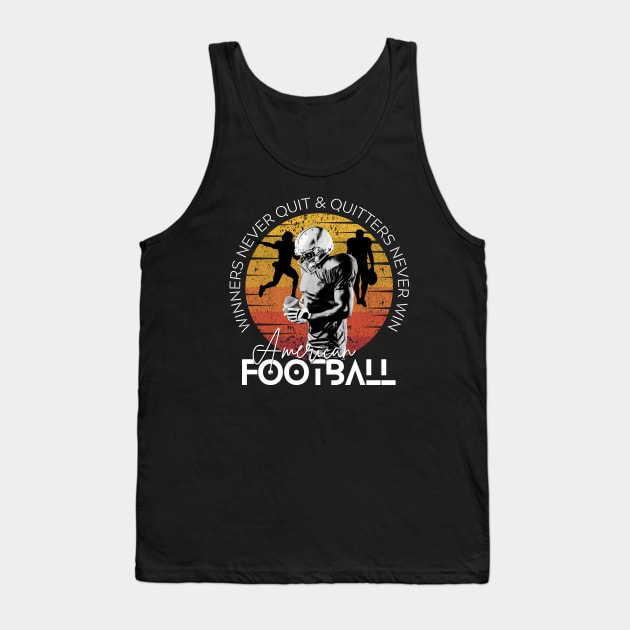 American Football with Life Quotes Tank Top by ColorShades